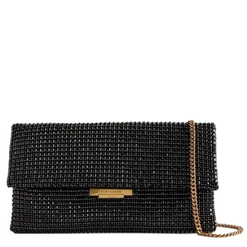 Εικόνα της 276903-BLACK TED BAKER KRISTN Crystal Long Fold Over Cross Body Bag