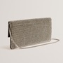 Εικόνα της 276903-SILVER TED BAKER KRISTN Crystal Long Fold Over Cross Body Bag